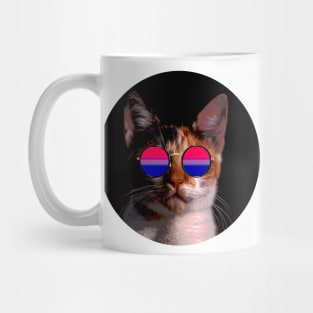 Cute Cat with Glasses Flag Mug